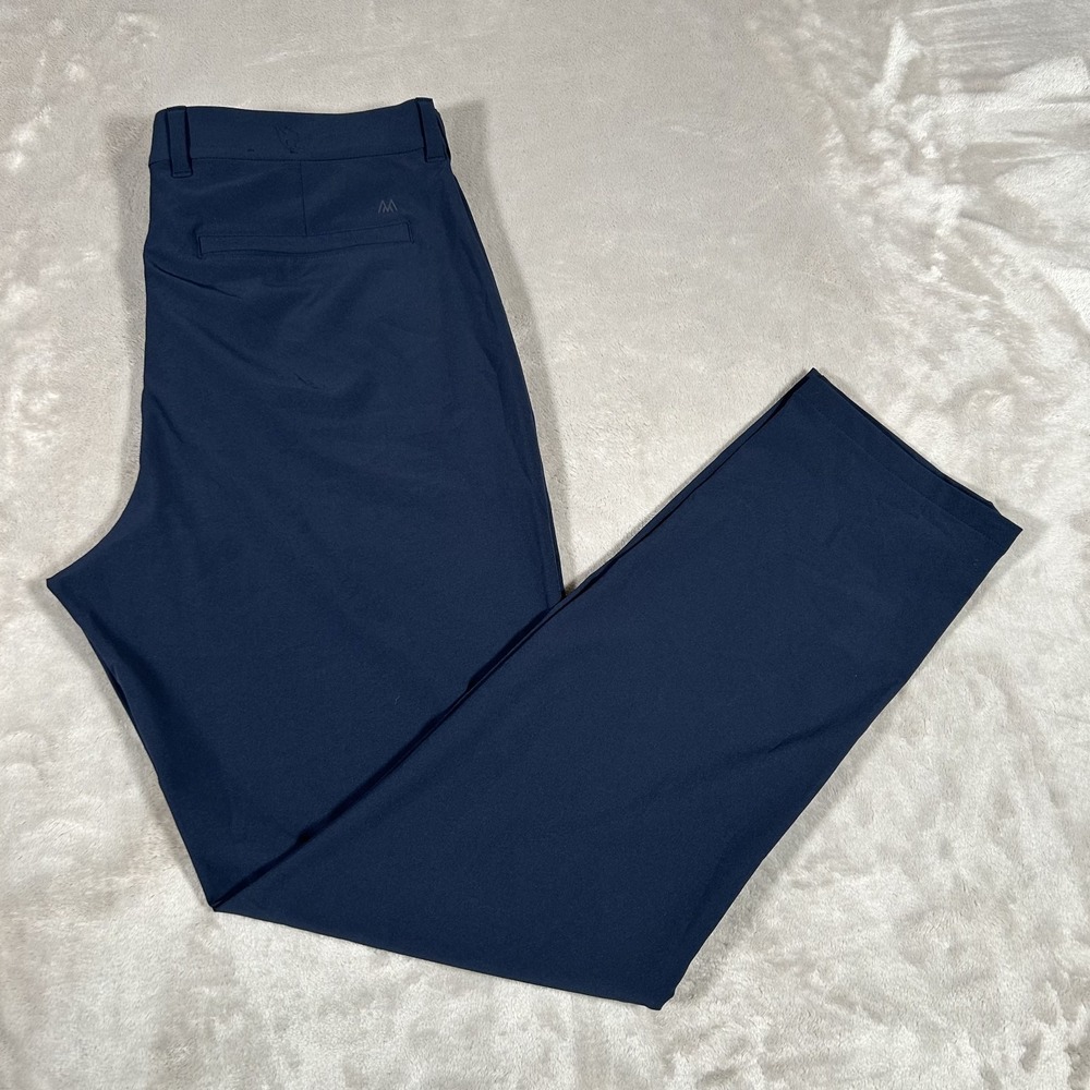 Mizzen Main Helmsman Pants Mens 36x32 Navy Blue Slim Stretch Dress Golf Work New